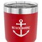 Chic Beach House 30 oz Stainless Steel Ringneck Tumbler - Red - CLOSE UP