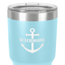 Chic Beach House 30 oz Stainless Steel Tumbler - Teal - Single-Sided