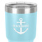 Chic Beach House 30 oz Stainless Steel Ringneck Tumbler - Teal - Close Up