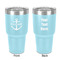 Chic Beach House 30 oz Stainless Steel Ringneck Tumbler - Teal - Double Sided - Front & Back