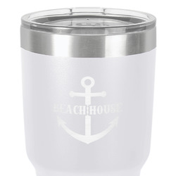 Chic Beach House 30 oz Stainless Steel Tumbler - White - Single-Sided