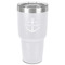 Chic Beach House 30 oz Stainless Steel Ringneck Tumbler - White - Front