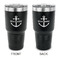 Chic Beach House 30 oz Stainless Steel Ringneck Tumblers - Black - Double Sided - APPROVAL