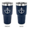 Chic Beach House 30 oz Stainless Steel Ringneck Tumblers - Navy - Double Sided - APPROVAL