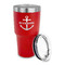 Chic Beach House 30 oz Stainless Steel Ringneck Tumblers - Red - LID OFF