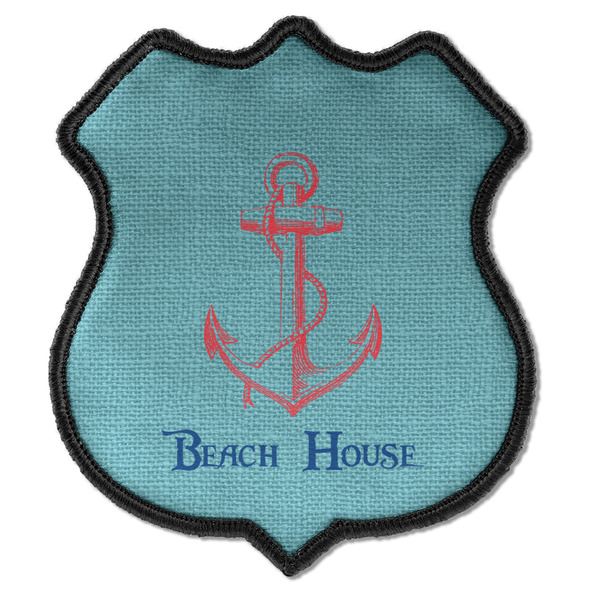 Custom Chic Beach House Iron On Shield Patch C