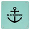 Chic Beach House 9" x 9" Teal Leatherette Snap Up Tray - APPROVAL