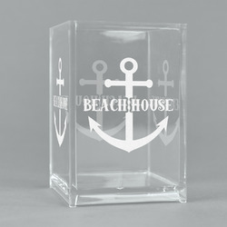 Chic Beach House Acrylic Pen Holder