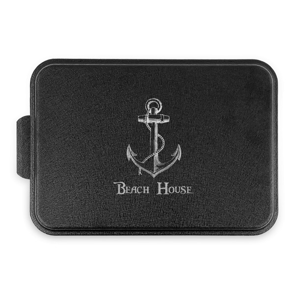 Custom Chic Beach House Aluminum Baking Pan with Black Lid