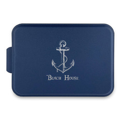 Chic Beach House Aluminum Baking Pan with Navy Lid