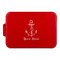 Chic Beach House Aluminum Baking Pan - Red Lid - FRONT