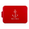 Chic Beach House Aluminum Baking Pan with Red Lid