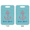 Chic Beach House Aluminum Luggage Tag (Front + Back)