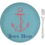 Chic Beach House 8" Glass Appetizer / Dessert Plates - Single or Set