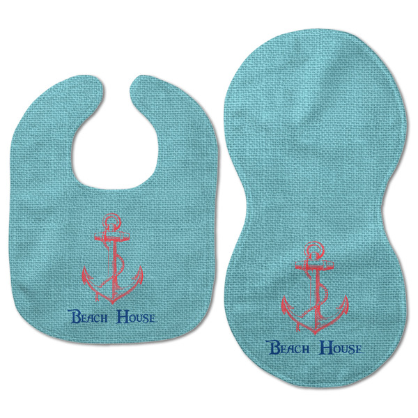 Chic Beach House Baby Bib & Burp Set - Approval (new bib & burp)