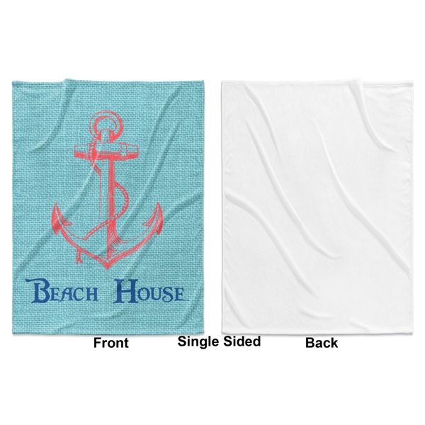 Chic Beach House Baby Blanket (Single Side - Printed Front, White Back)