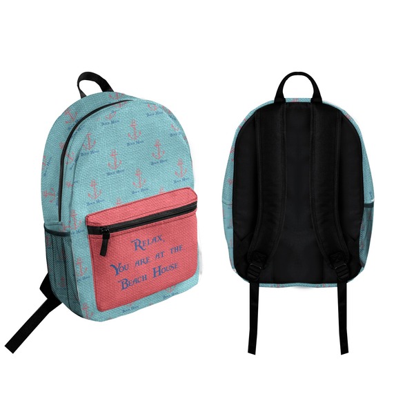 Chic Beach House Backpack front and back - Apvl