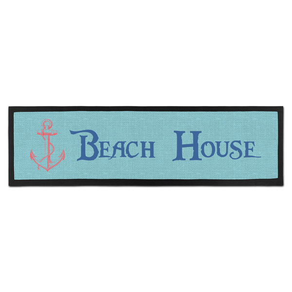 Custom Chic Beach House Bar Mat - Large