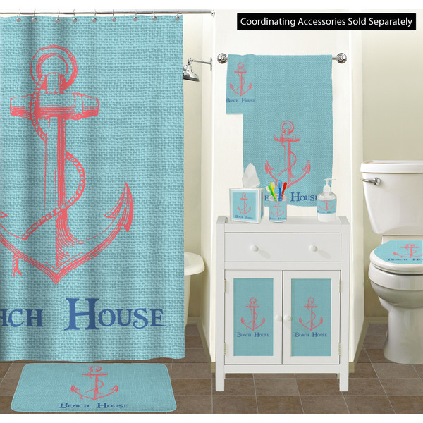 Chic Beach House Bathroom Scene