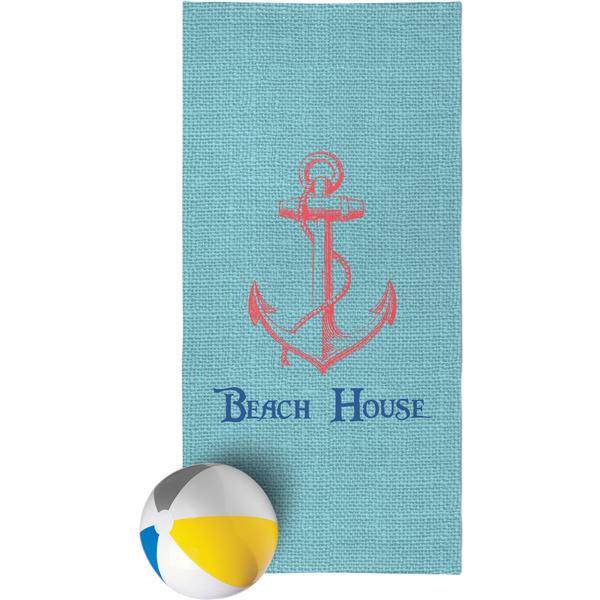 Custom Chic Beach House Beach Towel