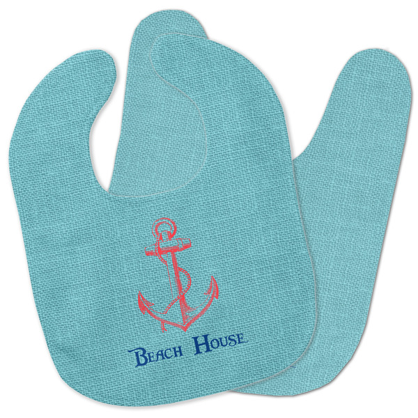 Custom Chic Beach House Baby Bib