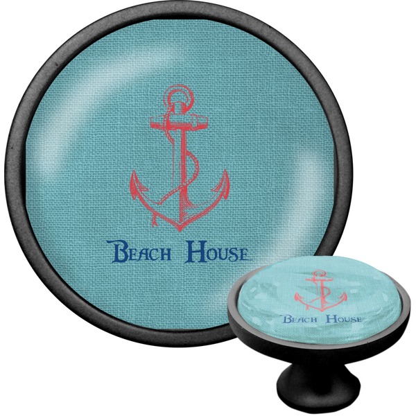 Custom Chic Beach House Cabinet Knob (Black)