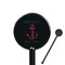 Chic Beach House 5.5" Round Plastic Stir Sticks - Black - Single Sided