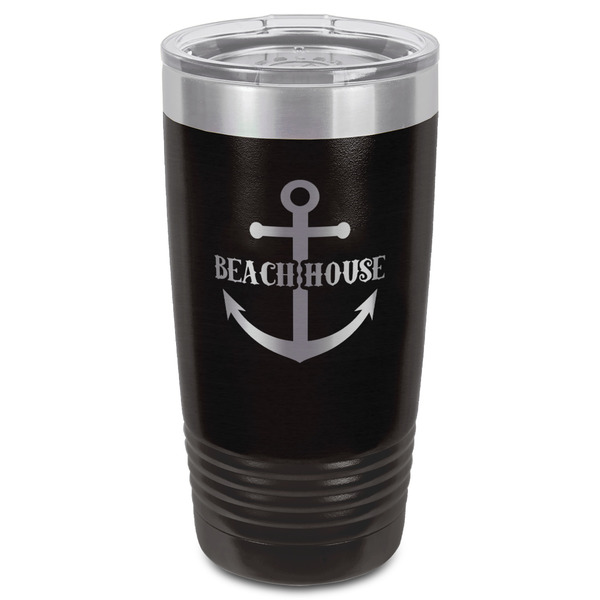 Chic Beach House Black Polar Camel Tumbler - 20oz - Front