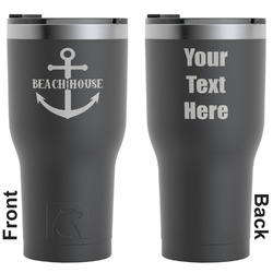 Chic Beach House RTIC Tumbler - Black - Engraved Front & Back