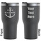 Chic Beach House Black RTIC Tumbler - Front and Back