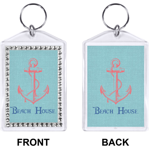 Chic Beach House Bling Keychain (Front + Back)