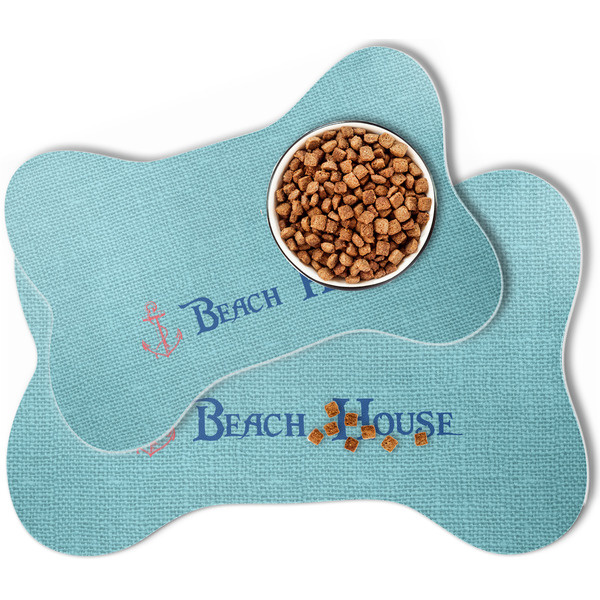 Chic Beach House Bone Shaped Dog Mats - MAIN