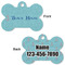 Chic Beach House Bone Shaped Dog Tag - Front & Back