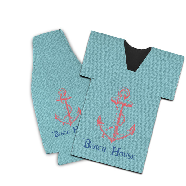 Custom Chic Beach House Bottle Cooler