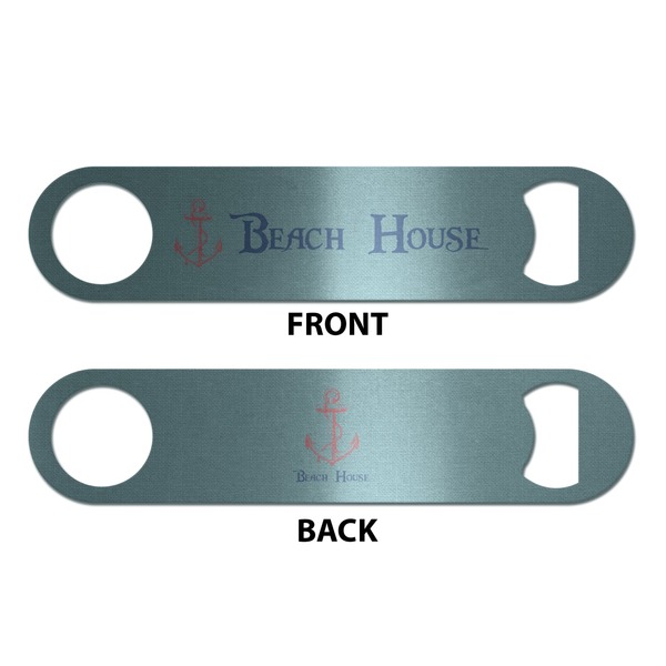 Chic Beach House Bottle Opener - Front & Back