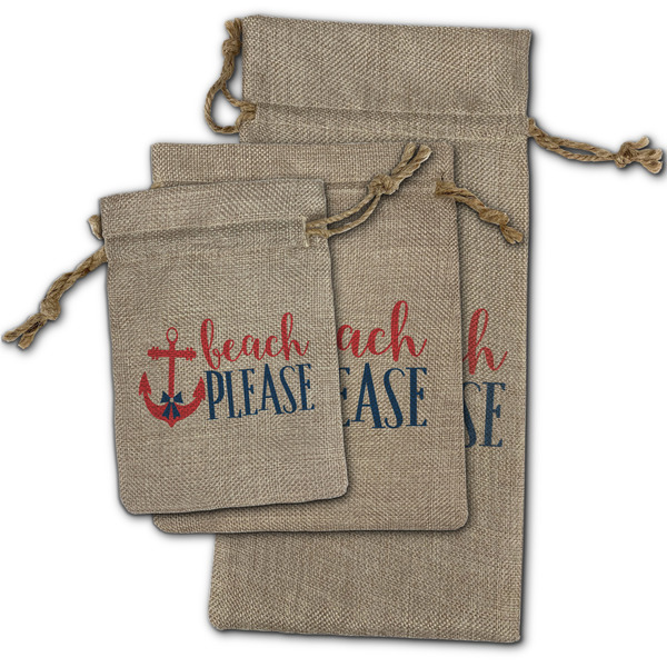 Chic Beach House Burlap Gift Bags - (PARENT MAIN) All Three