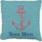 Chic Beach House Burlap Pillow 22"