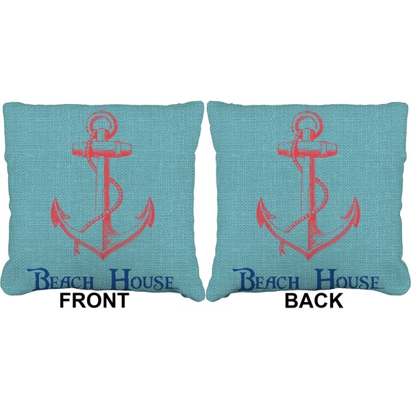 Chic Beach House Burlap Pillow Approval