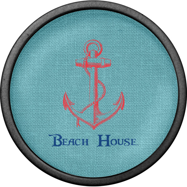 Chic Beach House Cabinet Knob - Black - Front