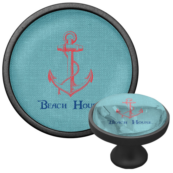 Chic Beach House Cabinet Knob - Black - Multi Angle
