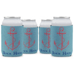 Chic Beach House Can Cooler (12 oz) - Set of 4