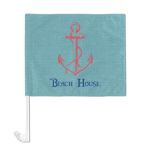 Chic Beach House Car Flag - Large - FRONT