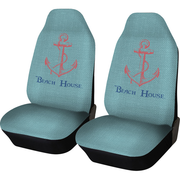 Custom Chic Beach House Car Seat Covers (Set of Two)