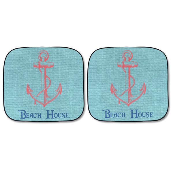 Chic Beach House Car Sun Shades - FRONT