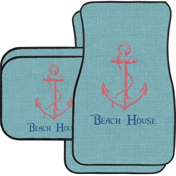 Chic Beach House Custom Car Floor Mats Set (2Front & 2Back)