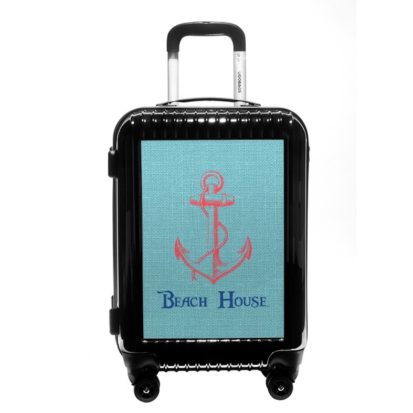 Custom Chic Beach House Carry On Hard Shell Suitcase