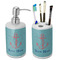 Chic Beach House Ceramic Bathroom Accessories Set