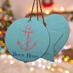 Chic Beach House Ceramic Ornament