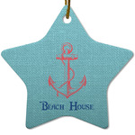 Chic Beach House Star Ceramic Ornament
