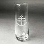 Chic Beach House Champagne Flute - Stemless Engraved